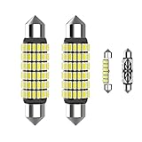 NEOVSUNY 41MM Soffitte Auto-Innenraumleuchten 3014 54SMD 6500K Weiß Gleichstrom 12V 3W Auto LED Innenraumbeleuchtung Glühbirne 2 Stück