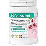 Trinknahrung hochkalorisch für Gewichtszunahme | Kohlenhydrate & Eiweiß als Kalorien Shake | Hochdosiert mit vielen Vitaminen | CaloVital - Premium Qualität aus Deutschland (Joghurt Kirsche 500g)