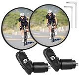 OSIGEI Fahrradspiegel 360-Grad drehbar, Umweltfreundliches & Langlebiges ABS-Material, Universeller Lenkerhalter (17,4-22 mm) für City-Bikes, Mountainbikes, E-Bikes (2 Stück)