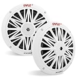 Pyle 200 Watt Outdoor Lautsprecher Boxen – Box Wasserdicht, 2- Wege Lautsprecher Passiv, geeignet als Pool und Sauna Sound System, Auto- & Marine Boxen, Weiß