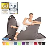 LAZY BAG Riesen-Sitzsack Classic XXL 140x180 cm | Sitzkissen 2-in-1 für relaxtes Sitzen & Liegen | Bequeme Indoor & Outdoor 4 Mio. EPS-Perlen für perfekte Ergonomie | waschbarer Bezug