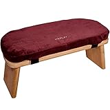 Zen Power Yoga Bench, klappbare Yoga Bank aus Holz, ergonomische Meditationsbank, Gebetshocker für spirituelle Momente im Alltag, bequem und weich gepolstert, Yoga-Zubehör