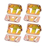 Bettverbinder Metall Bett-Winkel für Bettkonstruktionen, Beam Bett Anschluss Befestigungen, Mittelbalkenverbinder Bettbeschläge Bettverbinder Haken Bettwinkel für Bettkonstruktionen aus Holz Metall