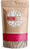 WOW TEA Detox Тее - 21 tage detox tee | Detox Tee Zum Abnehmen | Programm zur tiefen Körperreinigung | Entgiftung tee | Detox teemischung mit Yerba-Mate, Grüner Tee, Pu-erh | Entgiftungskur | 150g