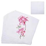 arricraft 10 Stück Stickstoff Quadrate Baumwolle Weißes Kreuzstich Stickerei Stoffpaket Zum Quilten Vorgeschnitten Für Handgefertigte Nähzubehörteile 9.76 x 9.76 Zoll