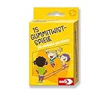 noris 606092104-15 Gummitwist-Spiele für Kinder ab 5 Jahre - Set aus Buntem Hüpfgummi und Spiel-Anleitungen in Blechdose für 3 Spieler, Outdoor-Spielzeug für Anfänger und kleine Profis