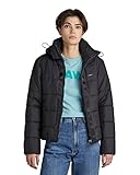 G-STAR RAW Damen Meefic Hooded Padded Jacke, Schwarz (dk black D17597-B958-6484), S