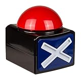 Out of the Blue 60/1147 - Buzzer mit LED und Sound, ca. 11,5 x 11 cm, aus Kunststoff, batteriebetrieben, im Geschenkkarton