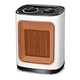 COWSAR Heizlüfter Bad, 1800W Wind Einstellbarer Keramik Heizlüfter, Tragbar, Kompakt und Multifunktional Heizlüfter Energiesparend für Schlafzimmer und Badezimmer