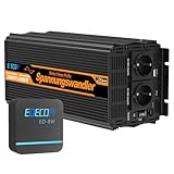 EDECOA 12V 230V Wechselrichter 2000W/4000W 12V zu 230V Reine Sinuswelle Wandler mit WiFi-Modul Unterstützung für APP-Funktionen mit 1 USB-Anschluss und 1 PD-Anschluss
