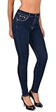 ESRA Damen Jeans Jeanshose Damen Skinny Jeanshosen Pushup Hose bis Übergröße S900