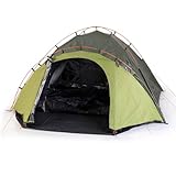 adventuridge Kuppelzelt 4 Personen Camping Zelt - 4 Mann Campingzelt Igluzelt Trekkingzelt mit 2000 mm Wassersäule mit Vorzelt inkl. 2 Eingänge wasserdichtes Festivalzelt (grün)