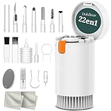 Dukfims 22-in-1-Reinigungsset für PC, Handy, Kopfhörer und Bildschirme – Elektronischer Reiniger mit Multifunktionswerkzeugen + extra Reinigungstücher + Handbuch