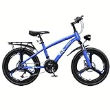 Mountainbike 22 Zoll, Geeignet für Jungen und Mädchen, V-Bremse, Kinder- und Jugendfahrrad mit gefederter Vordergabel B,18 inches7 Speed