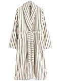 NEXT Damen Standard Bademantel aus Frottee Cream/Navy Stripe S