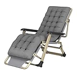 Zero Gravity Loungesessel, Sonnenliege, Liegestühle, Zero Gravity-Stühle, Outdoor-Liege, Liegestuhl, Gartenstuhl, Sonnenliegen, verstellbar und zusammenklappbar, grau, max. 260 kg, Loungesessel,