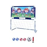 Amagogo Fußballtore Set tragbare Fußball -Zielnetze Verbesserung der Agility Outdoor Footcer -Zieltrainingsausrüstung für Innenfamilie zu Hause, 66.3cmx34.5cmx64.5cm
