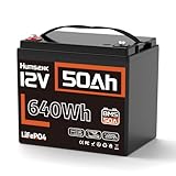 LiFePO4 Lithium-Batterie, 12,8V 50Ah, 15000 Zyklen, 50A BMS, Kälteschutz, für Wohnmobil und Energiespeicher