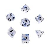 Oshhni 6X Polyeder Würfel Set für RPG Rollenspiel TRPG Spiel Spielzeug