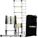 𝐂𝐑𝐀𝐅𝐓𝐅𝐔𝐋𝐋 Aluminium Teleskopleiter CF-101B | 𝟑 𝐉𝐀𝐇𝐑𝐄 𝐆𝐀𝐑𝐀𝐍𝐓𝐈𝐄 - Finger Protection - Trittleiter - Stehleiter - Ausziehleiter - Anlegeleiter (4.4 Meter Soft Close)