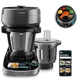 Cecotec Mambo CooKing Total Gourmet Multifunktions-Küchenmaschine, 2200 W, 45 Funktionen, Selbstspender, Edelstahl, einzigartige und Victory-4,5 l, Touchscreen, App-Konnektivität, AutoCleanning