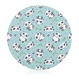 Panda Blau Schneidbrett Rutschfest Glasbrett Glasschneidebrett Für Obst Gemüse Fleisch 20 cm