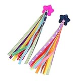 ifundom 2 Paare Farbenfrohe Streamer handhaben Lenker Quaste Regenbogen Fahrradzubehör für Fahrradgriff Streamer Fahrrad Streamer Stoff Colorful