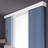 Dekorativer Vorhangbehang mit Doppel-/Einzellauf – Metall-Flächenvorhangschienen für Decken- und Wandmontage, ideal für Wohnzimmer, Schlafzimmer, Küche, Raumteiler (Einzellauf, 3,2 m/10,5 Fu