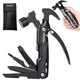 HIYOUNG Multitool, 12-in-1 Multifunktionstool, Multifunktionswerkzeug Hammer, Geschenke für Männer, Papa, Camping, Reparaturen, Wandern, Edelstahl, Nylon