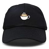 DALIX Cappuccino-Hut, Kaffeetasse, Damen Baseballkappe - Schwarz - Einstellbar