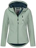 Sublevel Damen Frühlings Jacke Softshell Jacke Outdoor Regen Übergangs Jacke Produktion-FvS, Farbe:mineral green., Größe:L 40