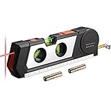 Neoteck Laser Wasserwaage 170mm Laser Level Lineal mit Metrische und imperiale Einheiten, 3m Maßband Laser Nivellierwerkzeug für Bildern, Schränken, Fliesenwänden