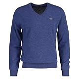 Gant Herren Extrafine Lambswool V-Neck Pullover, Stone Blue Melange, M EU
