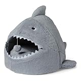 Amazon Basics Katzenhaus in Haifischform, Grau