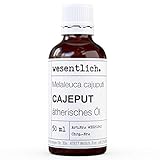 wesentlich. Cajeputöl - ätherisches Öl - 100% naturrein (Glasflasche) - u.a. für Duftlampe und Diffuser (50ml)