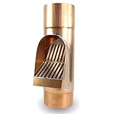 Fallrohrfilter von CurtMaxx | Effektiver Filter für Fallrohre - filtert Laub, Äste und Schmutz aus dem Fallrohr | Ø 100 mm, Kupfer