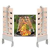 Flammlachsbretter 2er Set Räucherbretter für Lachsfilet Flammlachsbrett für Feuerschale aus Cedernholz mit Winkelsystem & HL Kauf-Block