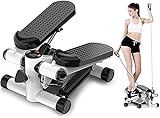 Mini-Steppermaschine, Stepper für Übungen mit Display und Widerstandsbändern, Up-Down-Stepper für Anfänger und Fortgeschrittene, Fitness-Stepper für Heimfitnessgeräte