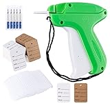 ilauke Etikettierpistole Etiketten Pistole für Textil Set, Heftpistole Etikettiermaschine mit 5 Ersatznadeln+2000 Heftfäden+200 Tags+Anleitung, zum Kleidung Preisschilder Etiketten Preis Marke Tags