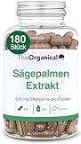 Neu: TheOrganical®: Sägepalmenextrakt 500 mg | 180 Kapseln | Hergestellt in Hamburg | Ohne Zusatzsoffe & Hochdosierte | Sägepalme Prostata Kapseln