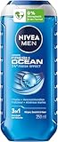 NIVEA MEN Fresh Ocean Duschgel, revitalisierende Pflegedusche mit maritimem Duft für Männer, Duschgel mit Meeresmineralien für Körper, Gesicht und Haar (250 ml)