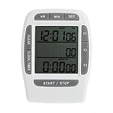 Digitaler LCD-Mehrkanal-Timer, Countdown-Labor, 3-Kanal-Timer, 99 Stunden, digitaler Küchen-Timer