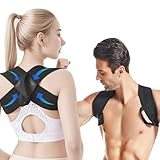 FSFLOYOM Haltungskorrektur Rücken, Rücken Geradehalter, Schultergurt Haltungskorrektur, Rückenstützgürtel, Rückenstütze, Haltungstrainer, Rückenstabilisator für Herren und Damen, Schwarz, M