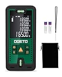 Laser Entfernungsmesser 50m, OGETO Laser Entfernungsmesser mit LCD Hintergrundbeleuchtung, 99 Datensätze, M/In/Ft, Pythagoras/Abstand/Fläche/Volumen Messungen(2*AAA Batterien, IP54)