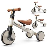 EagleStone 3-in-1 Laufrad für Kleinkinder, Kinder-Balancebike & Dreirad für 18 Monate bis 4 Jahre, Indoor & Outdoor Geschenk für 1–3-Jährige, Geburtstagsgeschenk Spielzeug für Jungen & Mädchen, Weiß