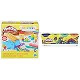 Play-Doh Knetwerk Starter-Set für Kinder zum Kneten und Spielen & 4er Pack WILD, Knete für fantasievolles und kreatives Spielen E4867ES0 Mehrfarbig