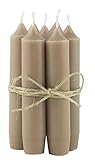 IB Laursen - Stabkerzen - klein - Milky Brown - 8er Set