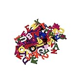 Cabilock 200 Stück Bunte Holzbuchstaben zum Basteln Leichte Glatte Holzscheiben mit Loch für DIY Handwerk Alphabet Deko Wohnkultur Kreative Holzstücke
