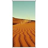 Sommerlicher Stoff Banner Deko-Banner Sand Banner Wüsten Banner Textil-Banner Display Textilposter Wüste 1 x 2 m inkl. Aufhängung UV-beständig freihängend