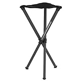 Walkstool - Modell Basic - Schwarz - 3-Beiniger Klapphocker aus Aluminium - Sitzhöhe 60 cm - Klapphocker Faltbar, Belastbar mit 175 kg - Hergestellt in Schweden